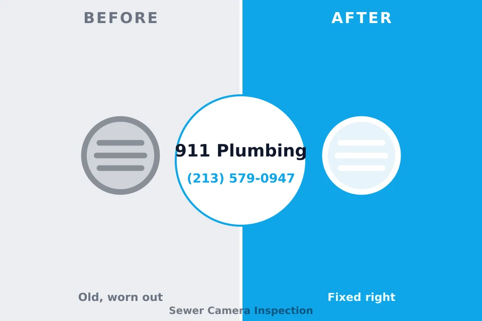 Before and after: plumbing repair Bethlehem Village, CT